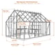 Elite Supreme 10x18 greenhouse dimensions diagram