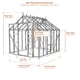 Elite Thyme 8x14 greenhouse dimensions diagram