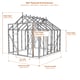 Elite Thyme 8x16 greenhouse dimensions diagram