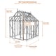 Elite Thyme 8x6 greenhouse dimensions diagram