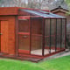 Elite Windsor 4x6 Lean to Greenhouse in Brown Powder Coating