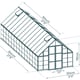 Balance 10x28 Silver Polycarbonate Greenhouse dimensions