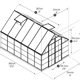 Balance 8x12 Silver Polycarbonate Greenhouse dimensions