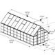 Balance 8x20 Silver Polycarbonate Greenhouse dimensions