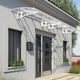 Bordeaux 4460 White Mist Door Canopy in a garden setting