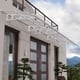 Bordeaux 6690 White Mist Door Canopy in a garden setting