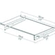 Bremen 1500 Grey Clear Door Canopy dimensions
