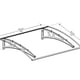 Calisto 1350 Grey Twinwall Door Canopy dimensions