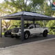 Colorado 14x20 Double Carport Grey in a garden setting