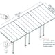 Feria 3m x 9m Patio Cover in Grey dimensions