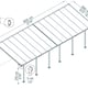 Feria 4m x 8m Patio Cover in Grey dimensions
