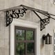 Lily 2130 Black Clear Door Canopy in a garden setting