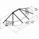 Lily 2130 Black Clear Door Canopy dimensions