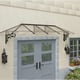 Lily 3100 Black Clear Door Canopy in a garden setting
