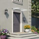 Lyra 1350 White Twinwall Door Canopy in a garden setting