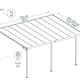 Sierra 3m x 5m Patio Cover in White dimensions