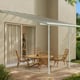 Sierra 3m x 3m Patio Cover in White in a garden setting