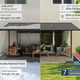 Sierra 3m x 3m Patio Cover in White features