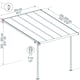 Sierra 3m x 3m Patio Cover in White dimensions
