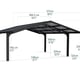 Sydney Arch Double Carport Black dimensions