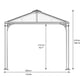 Palram - Canopia Martinique Gazebo Dimension Side