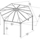 Palram - Canopia Monaco Hexagonal Gazebo Dimensions