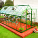Green Palram Harmony 6x14 Greenhouse Clear Polycarbonate Glazing