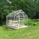 Halls Popular Silver 8x6 Greenhouse Side
