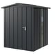 Hormann Juno 5.5x5.5 Apex Metal Garden Shed Anthracite Grey
