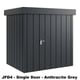 Hormann Juno 7x5.5 Pent Metal Garden Shed Anthracite Grey