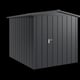 Hormann Juno 7x8.5 Apex Metal Garden Shed Anthracite Grey