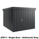 Hormann Juno 8.5x10 Pent Metal Garden Shed Anthracite Grey