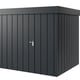 Hormann Juno 8.5x7 Pent Metal Garden Shed Anthracite Grey