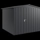 Hormann Juno 8.5x8.5 Apex Metal Garden Shed Anthracite Grey