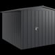 Hormann Juno 9x10 Apex Metal Garden Shed Anthracite Grey