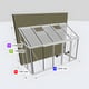 Janssens Arcadia 5x12 Lean To in White