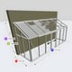 Janssens Arcadia 5x17 Lean To in Alloy
