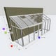 Janssens Arcadia 5x17 Lean To in White