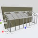 Janssens Arcadia 5x19 Lean To in Alloy