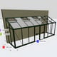 Janssens Arcadia 5x19 Lean To in Green