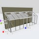 Janssens Arcadia 5x19 Lean To in White