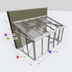 Janssens Arcadia 7x12 Lean To in White