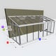 Janssens Arcadia 7x17 Lean To in White