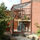 Elite Kensington 4x8 Lean to Greenhouse in Brown on Brick Base