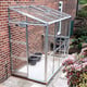 Elite Kensington 4ft lean-to greenhouse, 8x4, mill finish