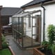 Elite Kensington 4ft lean-to greenhouse, 8x4, mocha finish with drop door