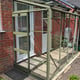 Elite Kensington 4ft lean-to greenhouse, 8x4, olive finish with flat cills