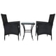 Lichfield Jardí Rattan Bistro Set Black with Table