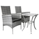 Lichfield Jardí Rattan Bistro Set in Light Grey with Table
