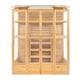 Victorian wooden greenhouse front view doors closed